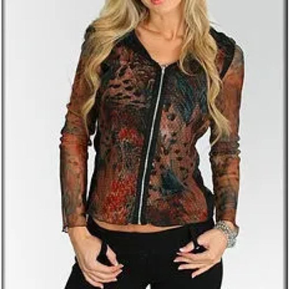Just Living hooded blouse, size USA S/1